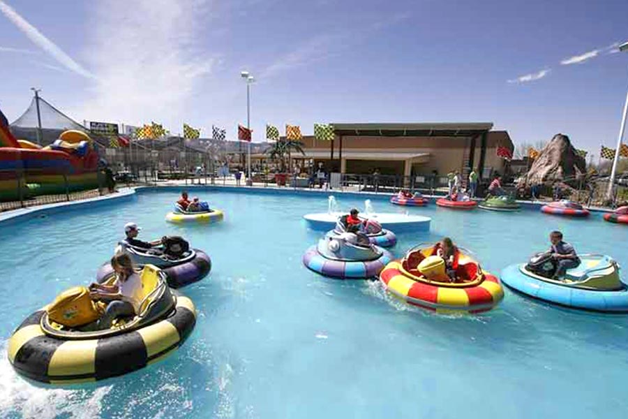 Guests Enjoy Cooling Off On Bumper Boats