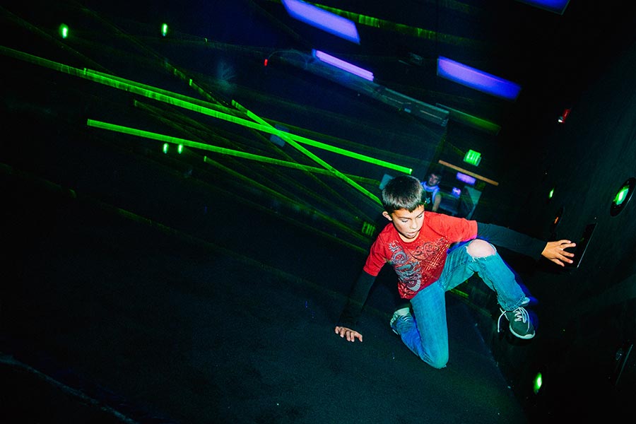 Lazer Maze - Boy Navigating Maze