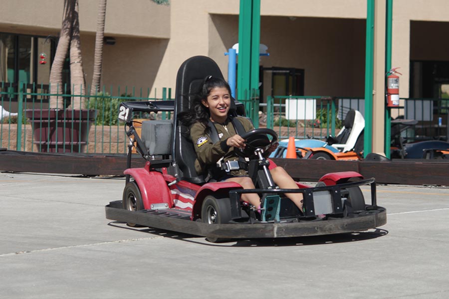 Guest Driving Red Go Kart