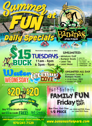 Pricing & Passes | Bananas Fun Park - Grand Junction, CO